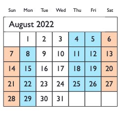 2022 Release Schedule - Adventures Unlimited - Ocoee White Water Rafting - August