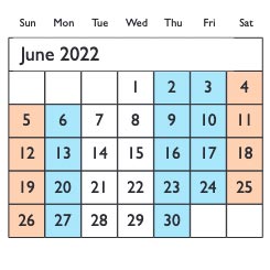 2022 Release Schedule - Adventures Unlimited - Ocoee White Water Rafting - June