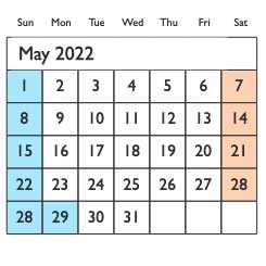 2022 Release Schedule - Adventures Unlimited - Ocoee White Water Rafting - May
