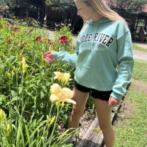 Embroidered Zig Zag Hoodie