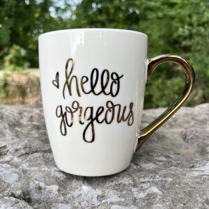 Hello Gorgeous Gold Coffee Mug