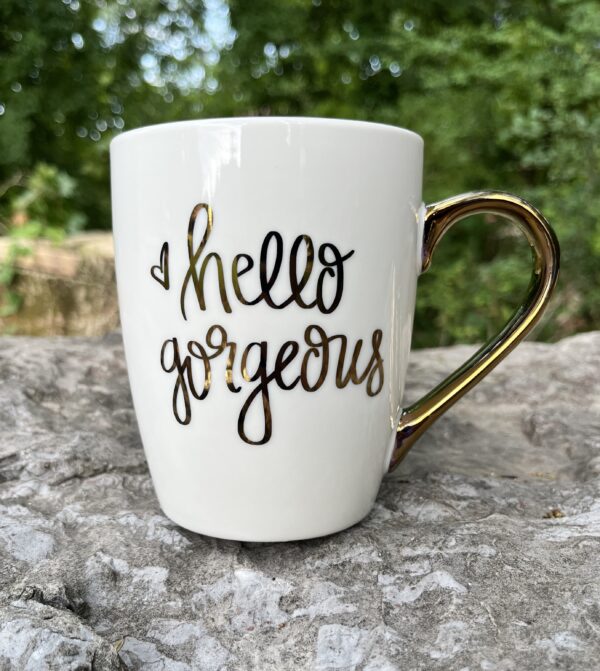 Hello Gorgeous Gold Coffee Mug